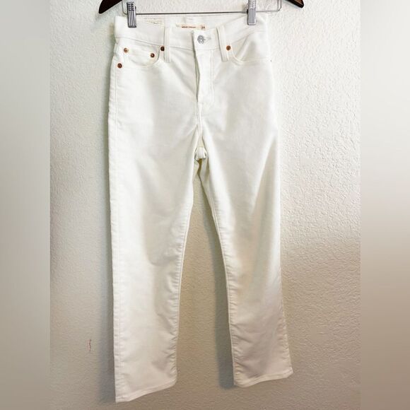 Levi’s Wedgie Straight white Corduroy Pants 24 - Picture 3 of 9